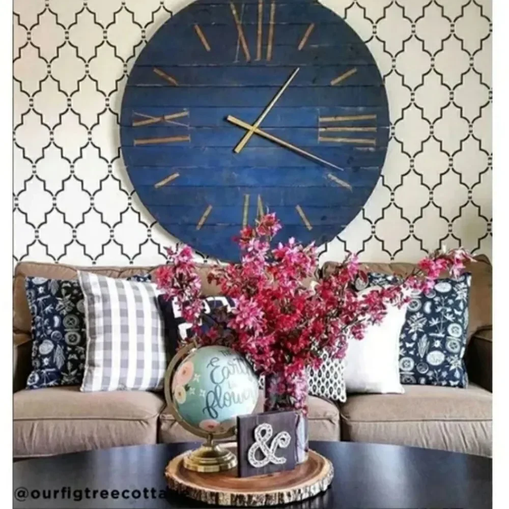Large wall stencil trellis pattern